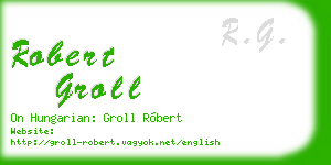 robert groll business card