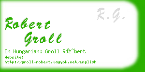 robert groll business card